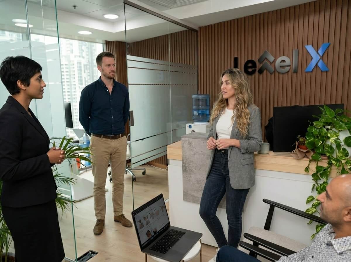 LevelX team in the Dubai office